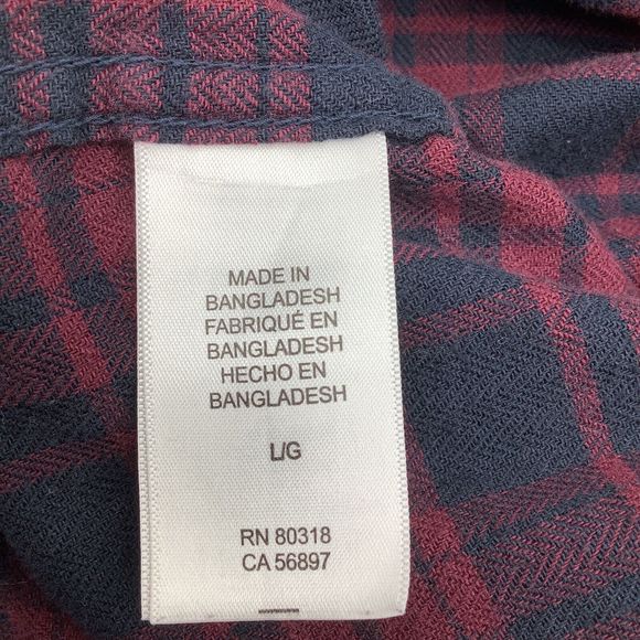 Lucky Brand Mens Saturday Stretch Long Sleeve Button Up Flannel Shirt Size Large - Picture 6 of 7